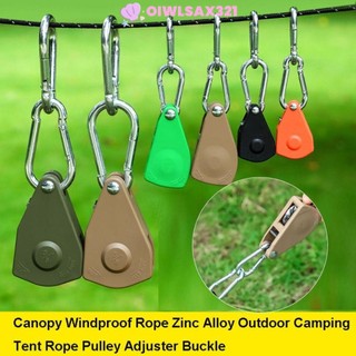 Ròng rọc dây lều cắm trại ngoài trời OIWLSAX321, 10 kiểu 31 * 49mm / 37 * 70mm Khóa điều chỉnh dây chống gió, Giá đỡ lều bằng hợp kim kẽm Bộ căng ròng rọc nâng