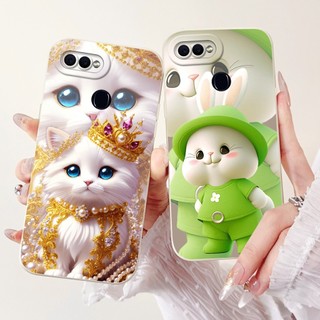 Ốp Chống Sốc Cho OPPO F7 F9 Pro Vỏ Mới Hoạt Hình Dễ Thương Thỏ Mèo Mềm Kẹo Silicon Dành Cho OPPOF7 OPPOF9 F9Pro Ốp Lưng