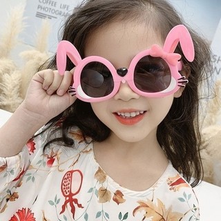 Kính râm thỏ dễ thương cho bé gái - Kính chống nắng hoạt hình thời trang dành cho trẻ em