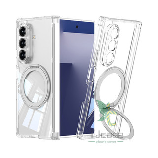 Chân đế 360° Ốp lưng có thể xoay được Túi khí từ tính Samsung Galaxy Z Fold 7 Hing Vỏ silicon mềm hoàn toàn