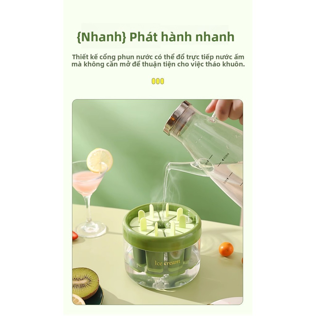 Khuôn Làm Kem Cấp Thực Phẩm Có Nắp Trẻ Em Popsicle Máy Xay Hộ Gia Đình Kem Tự Chế Dụng Cụ Tiện Dụng