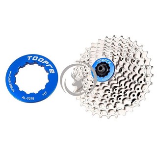 Bánh đà khóa bao leo núi xe đạp đường bộ 11T đỏ, đĩa răng bền chắc