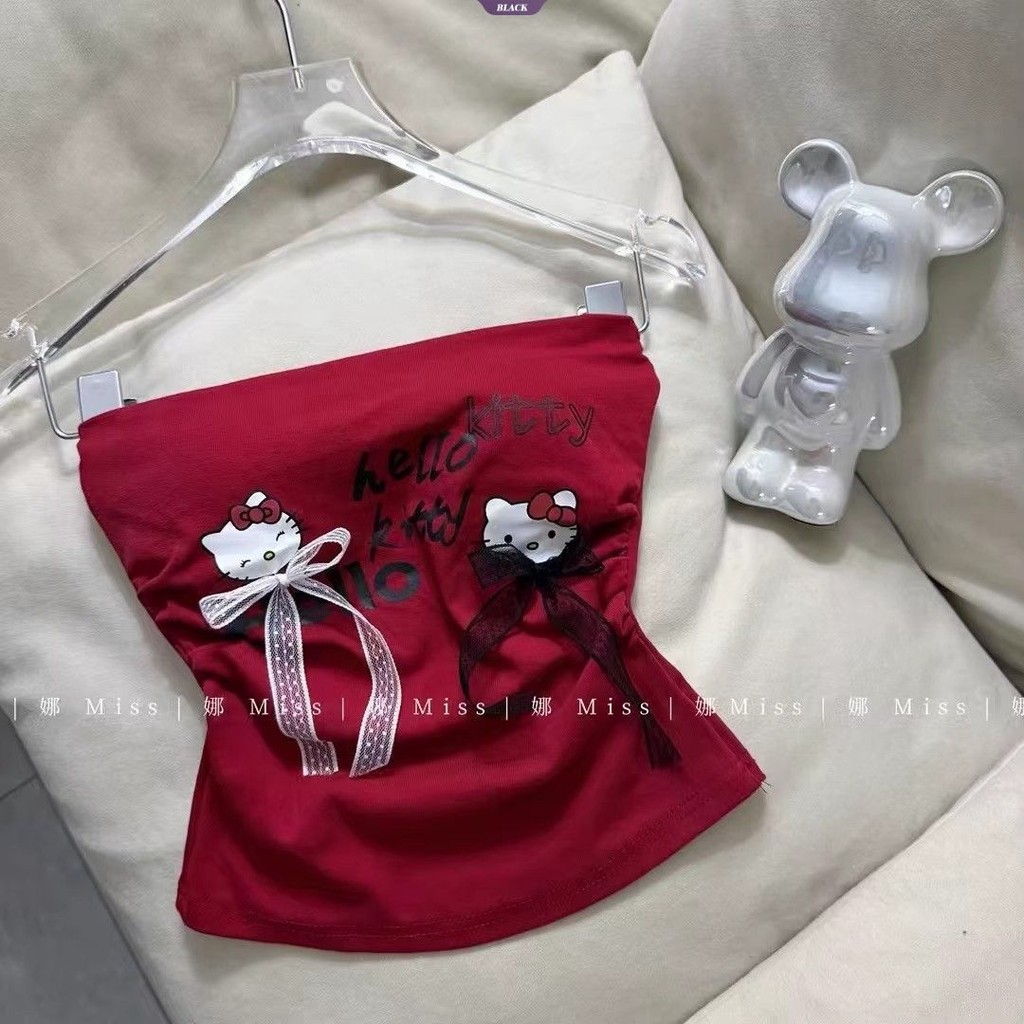 Sanrio Hello Kitty Áo Vest Nữ Mùa Hè Mỏng Nhẹ Cho Bé Gái