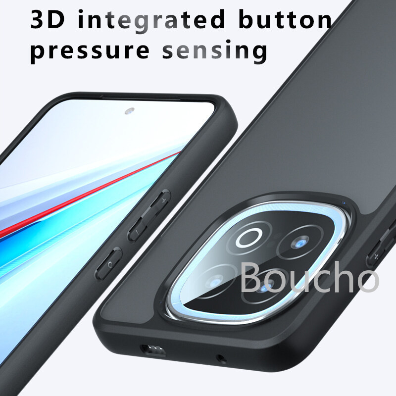Dành Cho IQOO 13 12 Pro IQOO13 IQOO12 12Po 5G Mờ Trong Suốt Vỏ Điện Thoại Giáp Chống Sốc Chống Vân Tay Mặt Sau Bìa Cứng