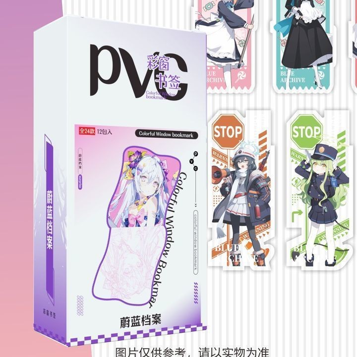 Blue Archive Anime PVC Dấu trang trong suốt | Quà tặng văn phòng phẩm sinh viên thẩm mỹ
