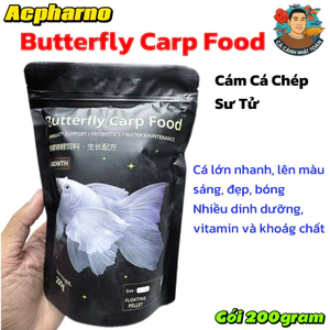 Gói 200gram Butterfly Carp Food Acpharno Cám Dinh Dưỡng Cho Cá Chép Sư Tử, Phi Tần Mau Lớn