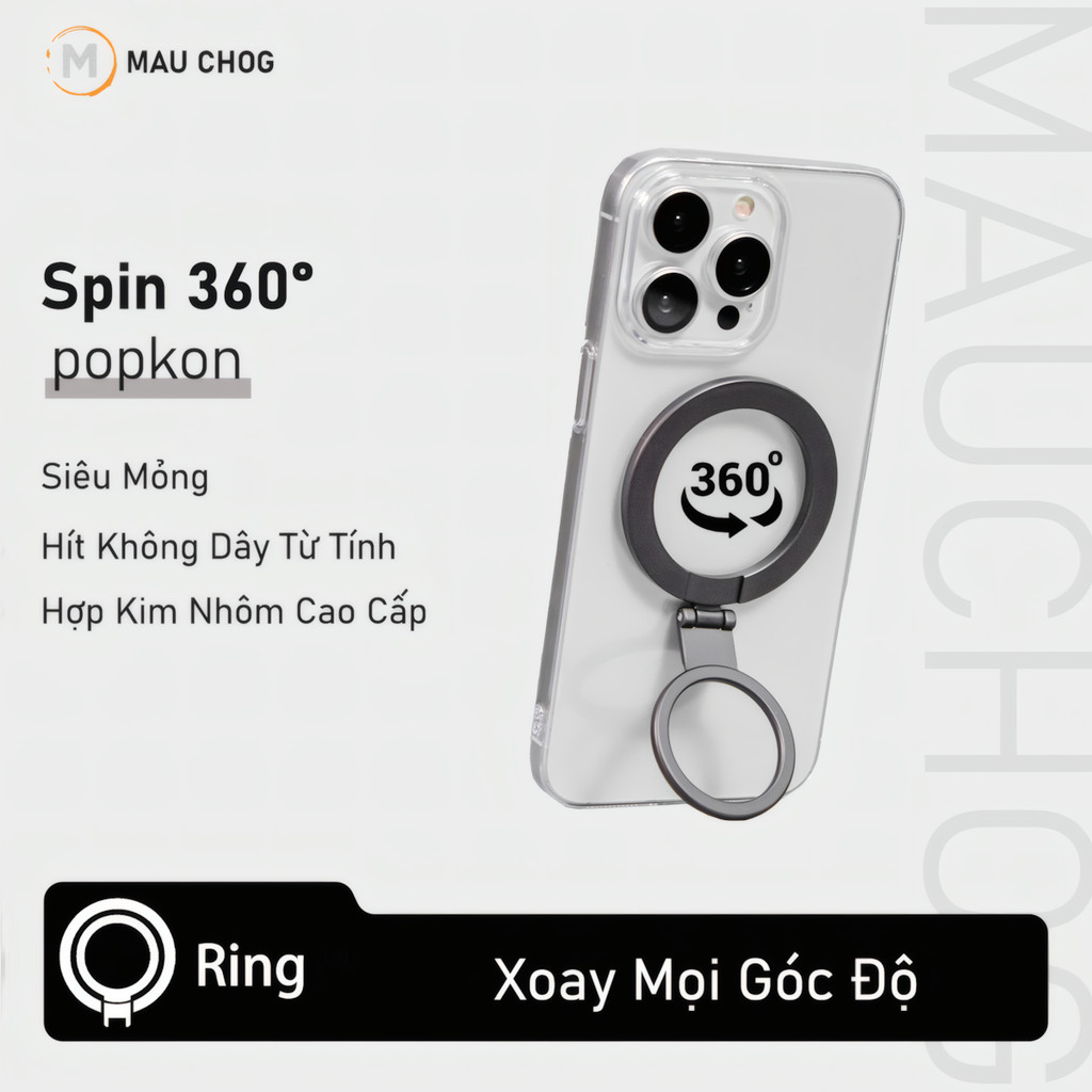 Giá Đỡ Điện Thoại Dạng Nhẫn Xoay 360 Độ Hít Từ Tính Cho Điện Thoại iPhone 17 Pro Max 16 15 14 13 12