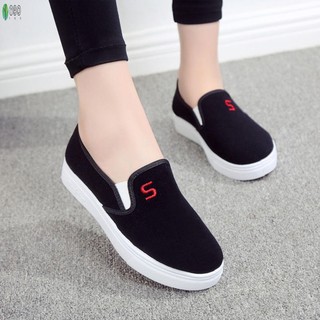 Giày Vải Nữ Giày Chống Trơn Trượt Tròn Thoải Mái Ngón Chân Cũ Bắc Kinh Giày Vải Chống Trơn Trượt Nữ
