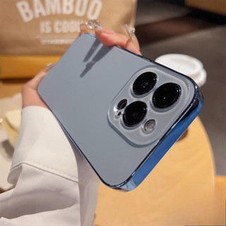 Ốp điện thoại di động kính mờ mạ điện cho IPhone 16 / 16 Pro 15 / 15 Pro / 15 Plus 14 / 14 Pro / 14 Plus 11 13 12 Vỏ ống kính PC IP Vỏ bảo vệ da sang trọng