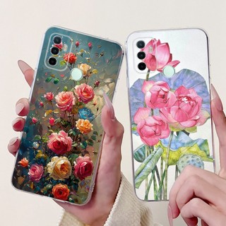 Dành Cho OPPO A53 2020 Ốp Lưng CPH2127 CPH2131 Vỏ Bướm Thời Trang Silicon Mềm Trong Suốt Ốp Lưng Điện Thoại Cho OPPO A33 2020 A53s 4G Ốp Lưng
