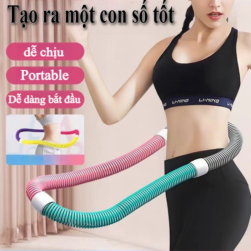 Vòng Lắc Eo Lò Xo Mềm Giảm Mỡ Bụng, Chất Liệu PVC An Toàn, Thiết Kế Thân Thiện Với Eo, Chống Xoắn