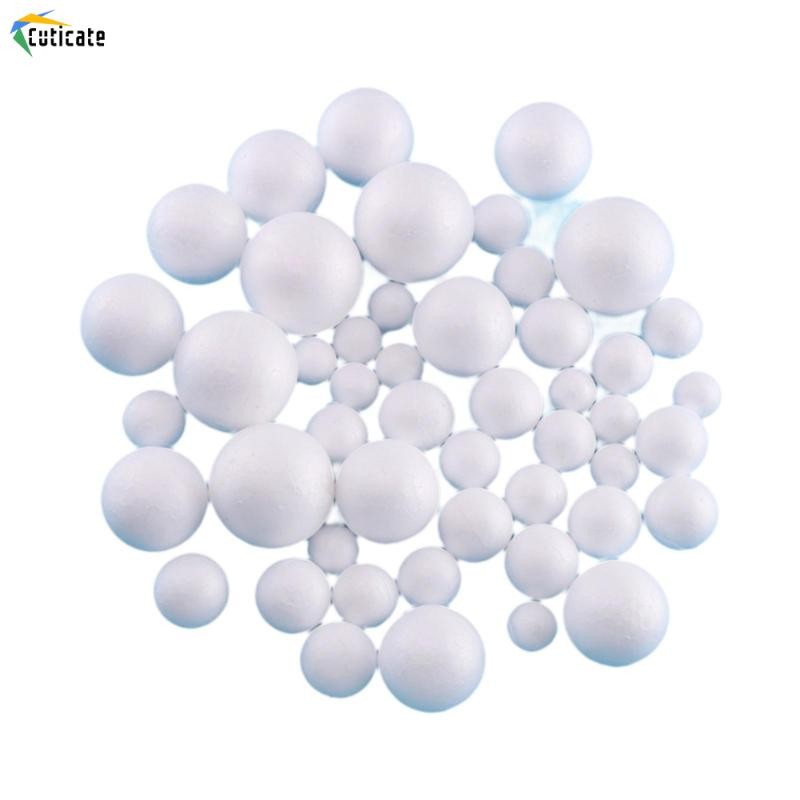 48 Chiếc Bóng Xốp Trắng Polystyrene Bóng Trẻ Em Thủ Công 6 Kích Cỡ Tròn Cho
