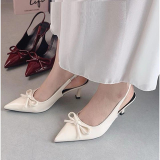 (lùi size) Rosa - Giày cao gót mũi nhọn 7cm Nơ - Shoes, Nữ - CG-0722