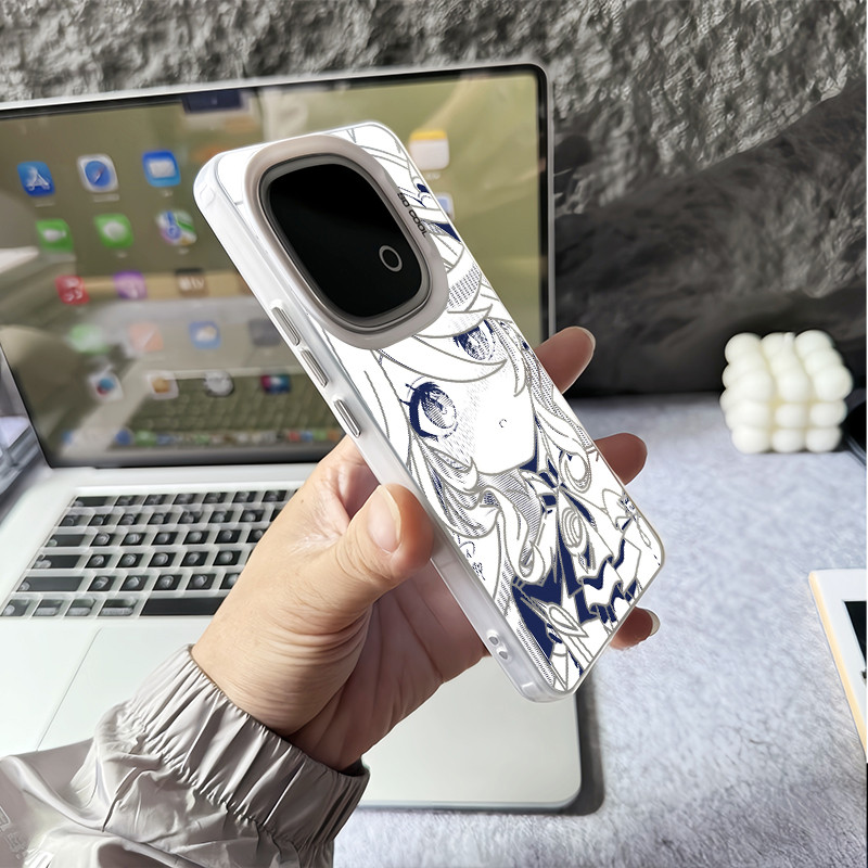 Dành cho iQOO 13 12 Pro Z10 Turbo Z9 Neo 10 "Genshin Impact" Raiden Hutao Miko Micro Matte Ốp Điện Thoại iQOO Z9 Turbo Z9X Z8 Neo 9 Pro Ốp Vivo Chống Sốc