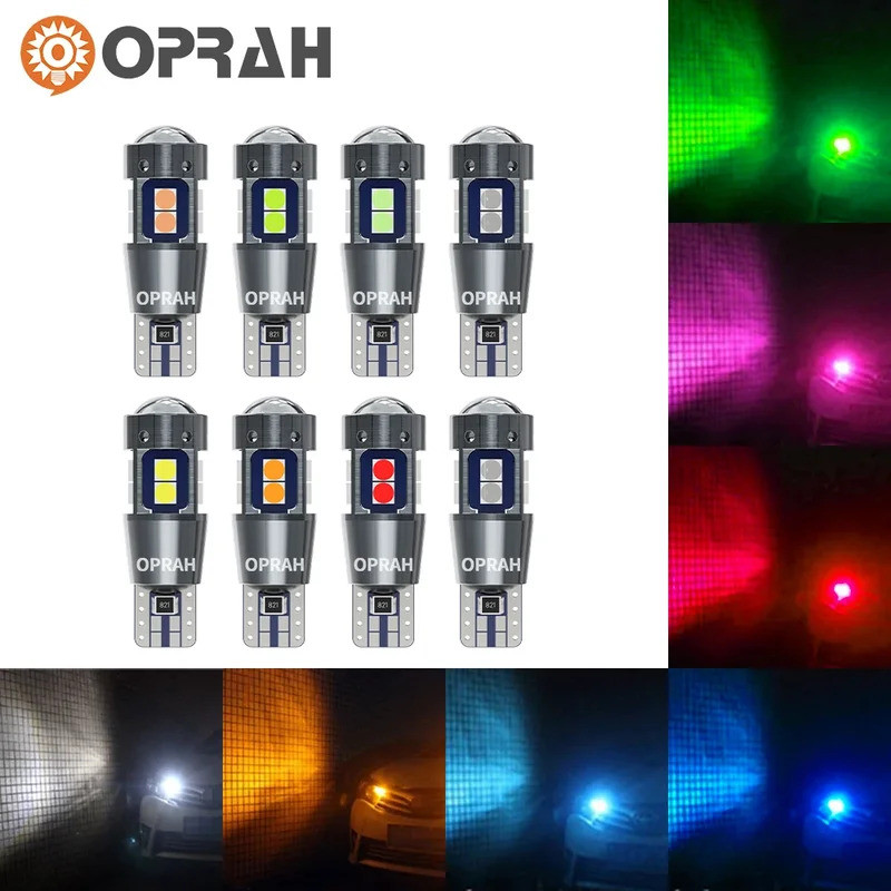 T10 LED W5W Đèn Nội Thất Ô Tô 2 CHIẾC CANBUS Không Lỗi Siêu Sáng 3030 SMD 12V Cho Bên Đánh Dấu Đèn Đỗ Xe Bóng Đèn Tự Động