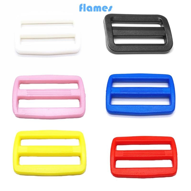 10Pcs Plastic Tri-Glide Slide Buckle Adjustable Webbing Slider for Belt Backpack
