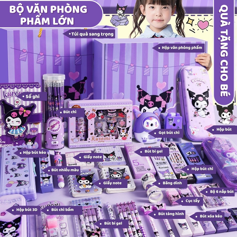 Set Quà Tặng Đồ Dùng Học Tập Cute - Bộ Văn Phòng Phẩm Đáng Yêu Cho Bé, Giúp Con Yêu Thích Học Tập