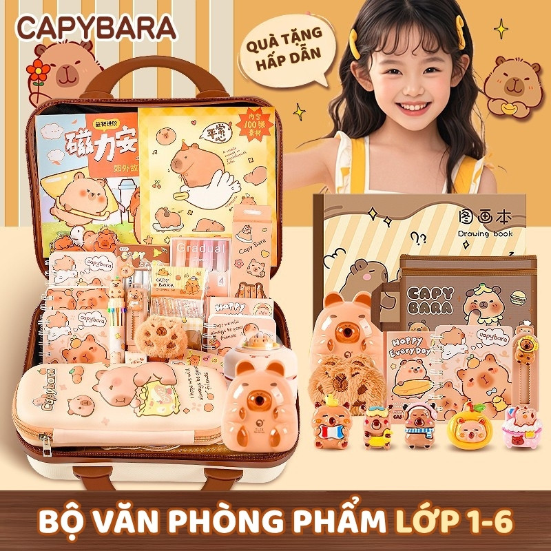 Set Quà Tặng Học Sinh Dễ Thương - Bộ Văn Phòng Phẩm Hoạt Hình, Đồ Dùng Học Tập Đáng Yêu Cho Bé Trai/Gái