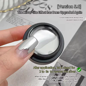ANNIES Gương Bạc Kim Loại Patting Keo Phong Cách Nhật Bản Đóng Hộp Pháp Gradient Chất Lỏng Smudge Siêu Sáng Làm Móng Tay Keo