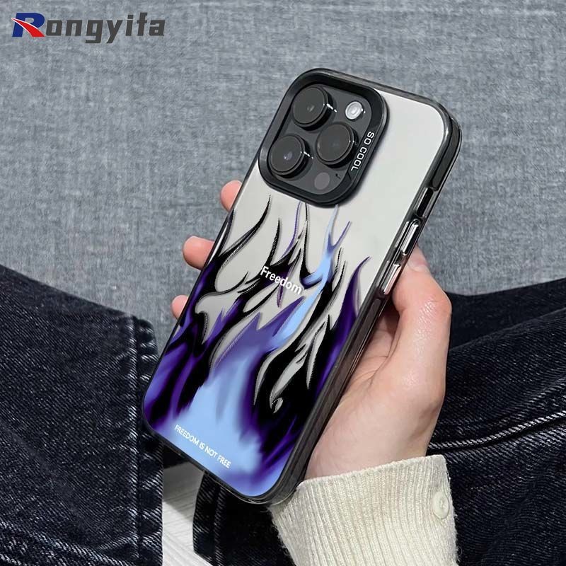 Ốp Điện Thoại Họa Tiết Ngọn Lửa Xanh Cho Huawei Honor X9C X9B X9A X9 X8A X8B X7C X7A X7B X6C X6B X5 Plus 50 SE Magic 7 6 5 Pro 4 Lite Vỏ Mát Chống Sốc Mặt Sau Mờ