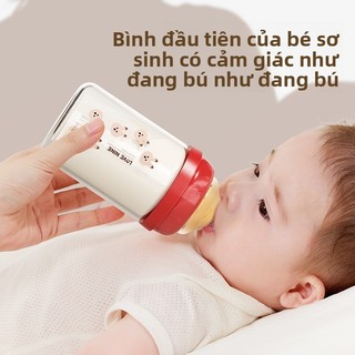 Youkebei Bình sữa cho trẻ sơ sinh từ 0-6 tháng, bình uống nước chống đầy hơi, bình sữa cổ rộng cho bé