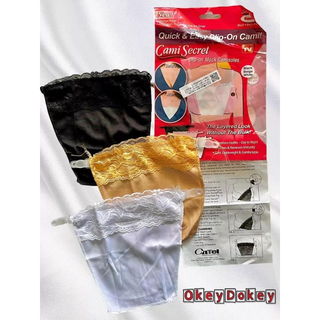 OKDK - Bộ 3 Miếng Kẹp Ren Chống Trầy Xước Cho Áo Ngực Mock, Màu Trơn Phân Chia Bao