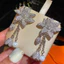 Handmade Hoa Zircon Tua Rua Ánh Sáng Sang Trọng Thanh Lịch Bông Tai Dài Bán Buôn
