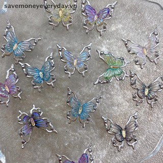 [savemoneyeveryday] 10 Chiếc Lấp Lánh Móng Tay Quyến Rũ Bướm 3d Hợp Kim Nhiều Màu Sắc Gradient Móng Tay Nghệ Thuật Trang Trí Đồ Dùng Phụ Kiện Móng Tay [vn]