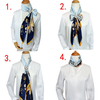 Mùa Thu Đông Phong Cách Mới Nâng Cấp Khăn Lụa Khóa Tất Cả Trận Đấu Đa Năng Retro Camellia Trâm Áo Thắt Lưng Khóa Cố Định Để Hơn KF3A