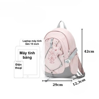 Balo Nữ Đi Học Cute Y2k Đen Hồng Ngôi Sao Thời Trang Phong Cách Hàn Quốc TV95