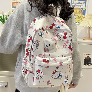 Balo Đi Học Nữ Cute Thời Trang Họa Tiết Kuromi Pochacco Đen Hồng TV31