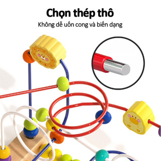 【BabyJoy】Đồ chơi xâu chuỗi,Trẻ Sơ Sinh Trẻ Em Hạt Cuộn Dây Đa Năng Giáo Dục Khối Xây Dựng Đính Hạt
