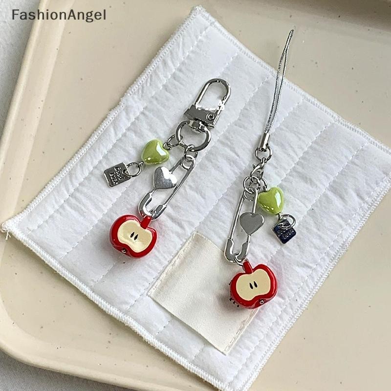 FashionAngel Ngọt Ngào Trái Tim Tươi Mát Móc Khóa Dây Xích Điện Thoại May Mắn Đính Hạt Mặt Dây Chuyền Quyến Rũ Ba Lô Trang Trí Bé Gái Thời Trang Camera Dây VN