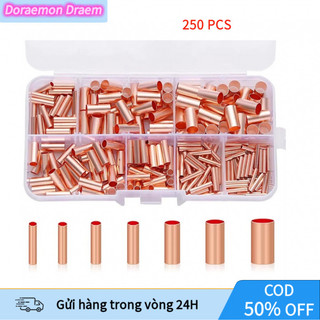 【COD】Bộ 250 Đầu Cos Đồng Nối Dây Ống Nhỏ Nhiều Size, Uốn Dễ Dàng, Chống Gỉ, Dẫn Điện Tốt