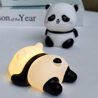 Đèn Ngủ LED Mini Gấu Trúc Silicon Đèn Ngủ Đầu Giường Trang Trí Trẻ Em Đèn Ngủ Cho Bé