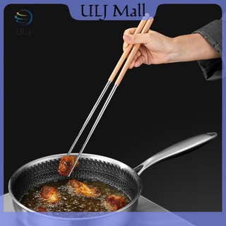 ULJ 1 Đôi Đũa Inox Dài Đũa Nấu Mì Lẩu Chiên Sâu Đũa Trung Quốc Đũa Kim Loại Có Thể Tái Sử Dụng.