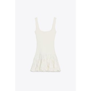 ZARA Váy dây đeo lông tơ đơn giản phong cách Âu Mỹ 4174801