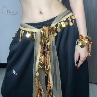 Strongaroetrtomj Kim Sa Lấp Lánh Thời Trang Dây Thắt Lưng Cho Nữ Bé Gái Bụng Nhảy Múa Jazz Hip Hop Thắt Lưng Phụ Kiện VN