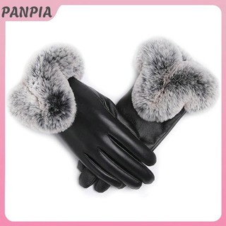 PNPIA-1 Cặp Nữ Mùa Đông Ấm Găng Tay Nữ Nữ Găng Tay Da Đen Thu Đông Ấm Áp Găng Tay Ấm Áp Ấm Áp Găng Tay