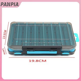 PANPIA-Fing Giải Quyết Hộp 14 Ngăn Phụ Kiện Câu Cá Mồi Móc Bảo Quản Hộp Đựng Dụng Cụ Câu Cá Hai Mặt Hộp Tổ Chức
