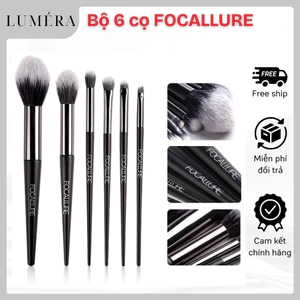 Bộ 6 Cọ Trang Điểm FOCALLURE Đa Năng Lông Cọ Mềm Nhỏ Gọn, Tiện Lợi Bỏ Túi
