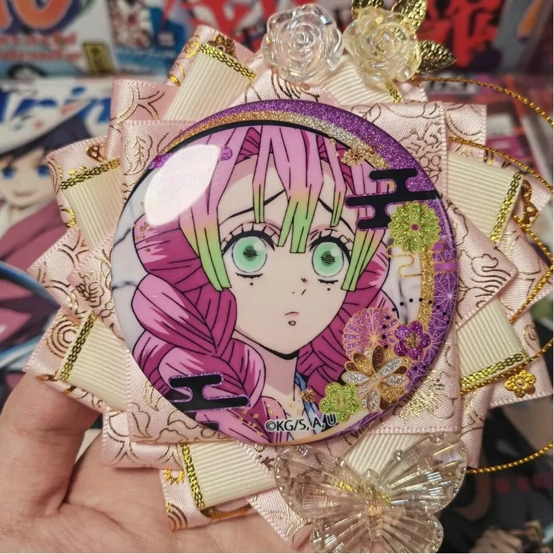 Demon Slayer Kimetsu no Yaiba Kanroji Mitsuri 58mm Anime Huy Hiệu Pin Trâm Sưu Tập