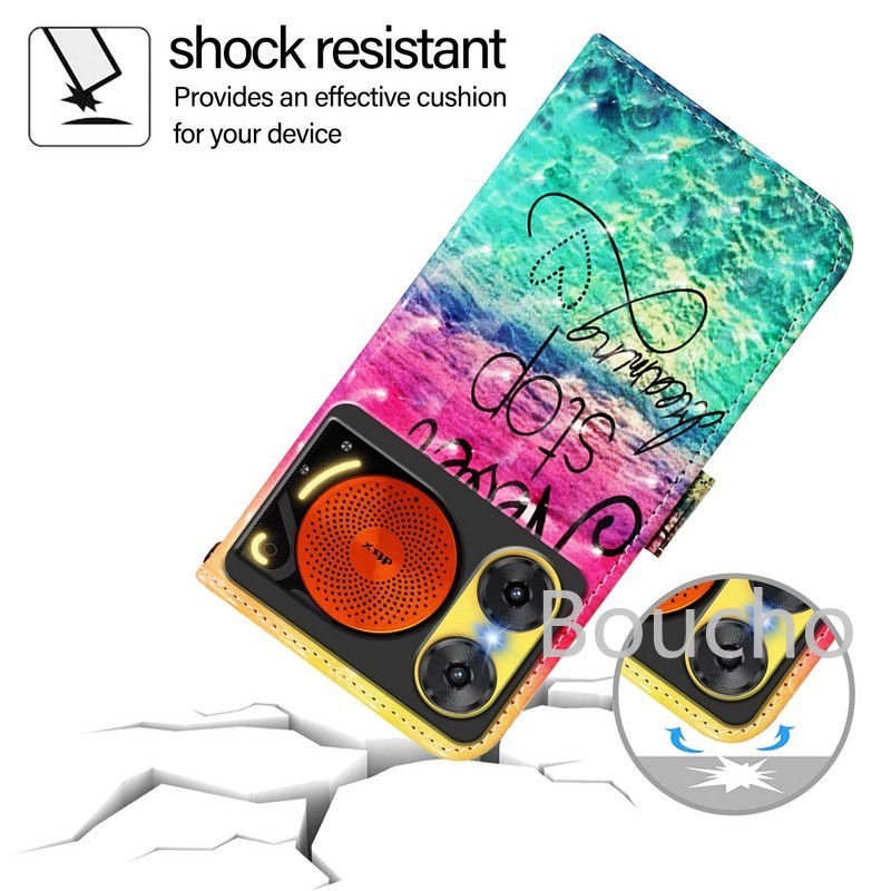 Dành Cho ZTE Nubia Music 2 Nubia Z70S Z70 Z60 Ultra RedMagic 10 Vỏ Không Khí Sơn Vỏ Điện Thoại Cho Nubia Neo 3 GT Music2 Ốp Lưng Ví Da Từ Tính Sách Flip Cover