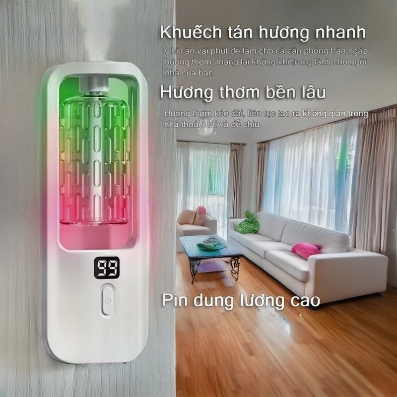 Máy Xông Tinh Dầu & Tạo Ẩm 3 trong 1 | Khuếch Tán Nhanh, Vận Hành Êm Ái | Làm Sạch Không Khí, Thơm Phòng Hiệu Quả