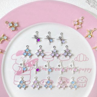 Ngọt Ngào Bầu Trời Đầy Sao Hợp Kim Mặt Dây Chuyền DIY Handmade Trang Sức Vòng Cổ Bông Tai Đính Hạt Điện Thoại Di Động Dây Xích Phụ Kiện