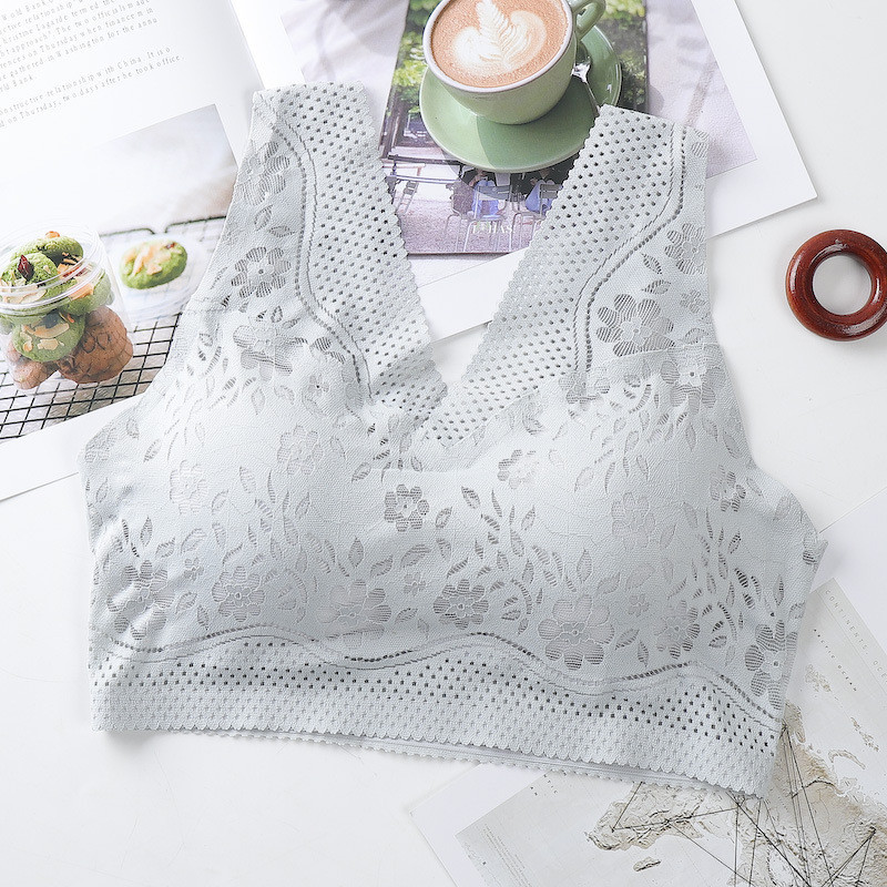Áo vest ngực bọc lưng mỏng đẹp dành cho nữ tập hợp không có thắt lưng có đệm ngực để thu thập cặp đế ngực cộng với kích thước áo ngực liền mạch đồ lót