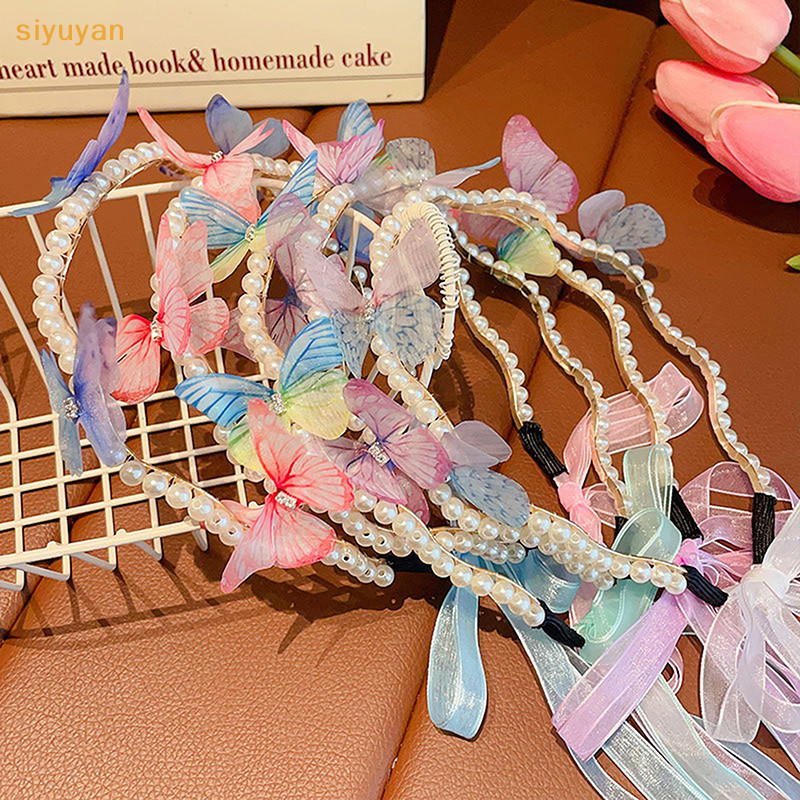 Siyuyan Trẻ Em Streamer Tóc Hoop Bé Công Chúa Dễ Thương Nữ Ngọc Trai Dễ Thương Băng Đô Quấn Tóc Hoàn Thành Phụ Kiện Kẹp Tóc VN
