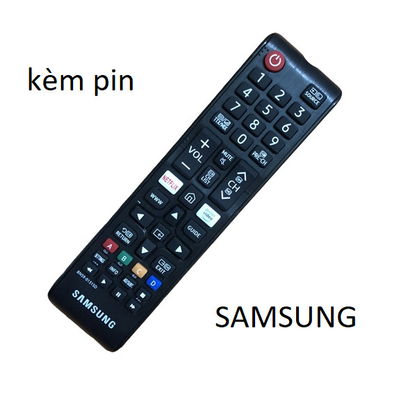 tay điều khiển remote từ xa tivi samsung ngắn tốt BN59-01315D có nút Prime Video-kèm pin