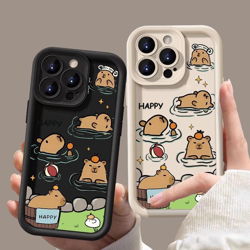 Ốp Điện Thoại Hoạt Hình Capybara Cho Samsung Galaxy A03 A03S A04E A10S A12 A13 A20S A22 A23 A30 A20 A31 A32 A33 A51 A52 A53 A54 Vỏ TPU Mềm Silicon Chống Sốc Dễ Thương