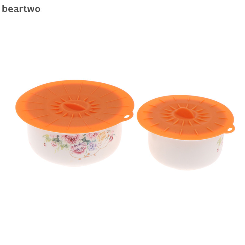 < Beartwo > Nắp Bát Vi Sóng Silicon Nồi Nấu Chảo Nắp Có Thể Tái Sử Dụng Đẹp